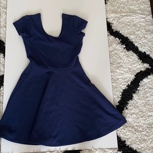 Navy blue skater dress